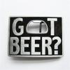 Vintage Black Enamel Got Beer Bottle Opener Rectangle Belt Buckle view 2