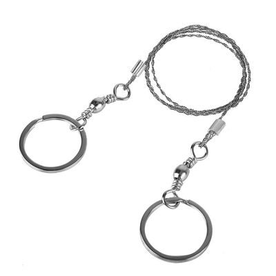 Sonew Outdoor Wire Rope, Portable Stainless Steel Wire Saw 360 Camping Saw for Emergency Camping
