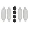 Extreme Max 3006.7381 BoatTector Inflatable Fender Value 4-Pack - 6.5" x 22", White view 1