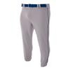 A4 Sportswear Youth Large Navy Blue with Black Side Piping Elastic Bottom Baseball Pants view 1