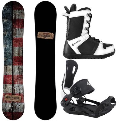 Camp Seven Package Drifter CRCX Snowboard-163 cm Wide-System MTN Binding Large-System APX Snowboard Boots-9