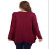 LARACE Womens Long Sleeve Flattering Comfy Tunic Loose Fit Flowy Top (1X, Wine Red) view 3