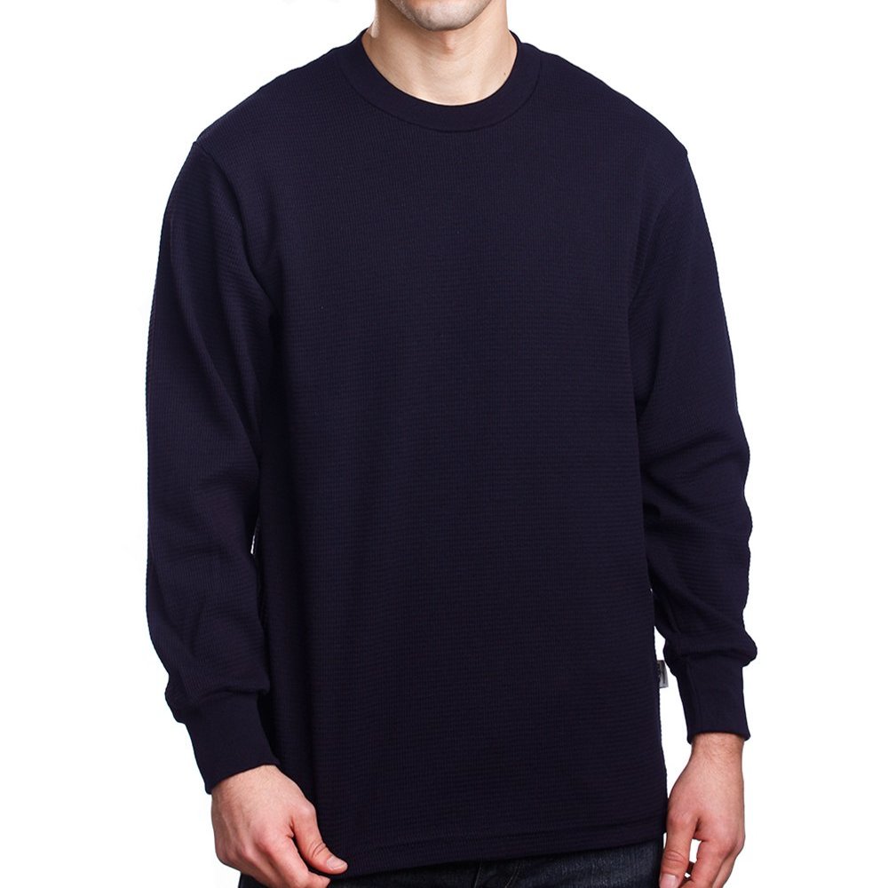 PRO 5 Mens Casual Long Sleeve Thermal, Large, Navy