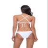 PilyQ Women's Waterlily Lace Fanned Teeny Bikini Bottom, White, S view 4