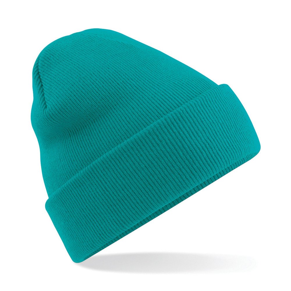 Beechfield Soft Feel Knitted Winter Hat (One Size) (Emerald)