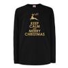 lepni.me T-Shirt for Kids Merry Christmas ! Rudolph Santa's Ninth Reindeer Great (7-8 Years Black Gold) view 1