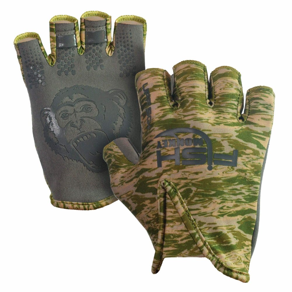 Fish Monkey Stubby Guide Glove UPF 50+ Comfort Breathable Quick Dry Second Skin Fit Fishing Non Slip for Men and Women