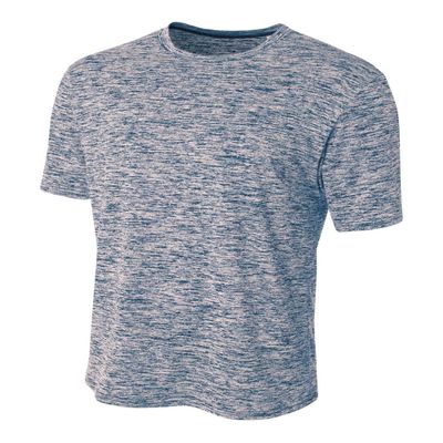 A4 Sportswear Navy Blue Adult 2X Space Dye Tech Moisture Wicking Cool Base Tee