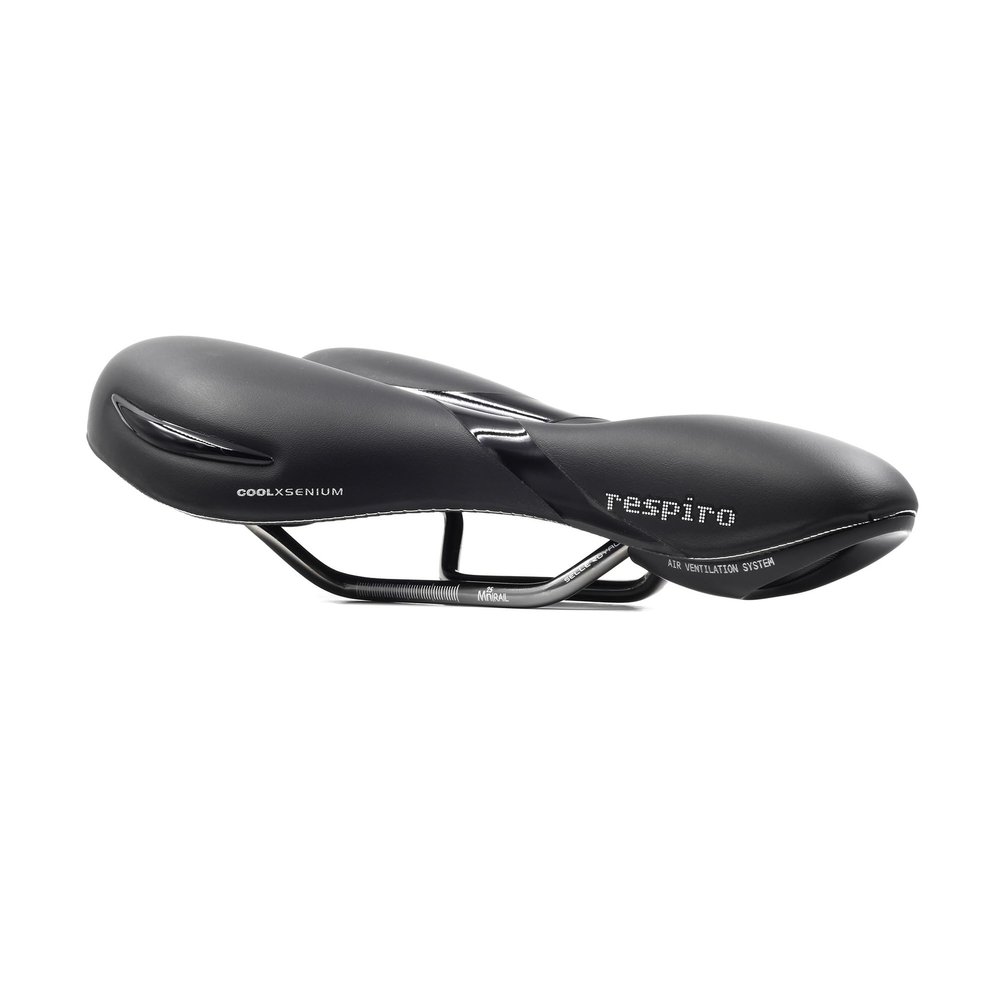 Selle Royal Respiro Moderate, Unisex Bike Seat with Ventilation Channel for Extra Comfort, Black, One Size