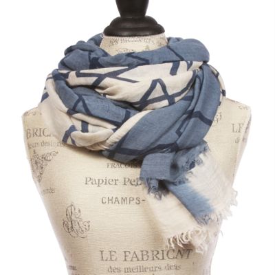 Womens Star Patent Light Weight Wide Shawl Wrap cotton Scarf Size: One Size Color: Blue