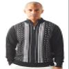 Stacy Adams Men's Sweater, Vertical Dotted Line (Medium, Black) view 1