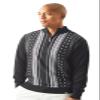 Stacy Adams Men's Sweater, Vertical Dotted Line (Medium, Black) view 2