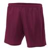 Adult XL Maroon 9" Poly Mesh Moisture Wicking Athletic Shorts view 1