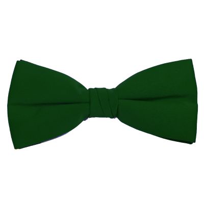 Solid Hunter Green Bow Tie Men's Satin Pre-tied Formal Tuxedo Bow with Adjustable Band by K. Alexand