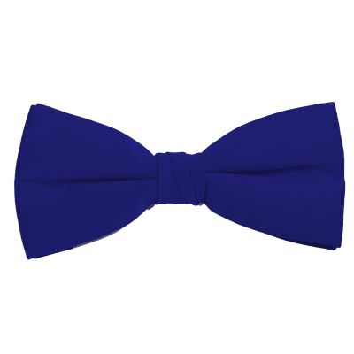 K. Alexander Solid Royal Blue Bow Tie Men's Satin Pre-tied Formal Tuxedo Bow with Adjustable Band
