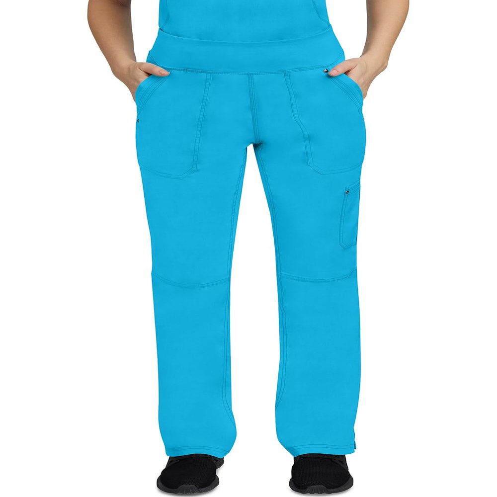 Healing Hands Women's Scrub Pant Tori Cargo Bottoms with 5 Pockets and 2-Way Stretch Fabric Plus Size 9133, 3XL, Turquoise