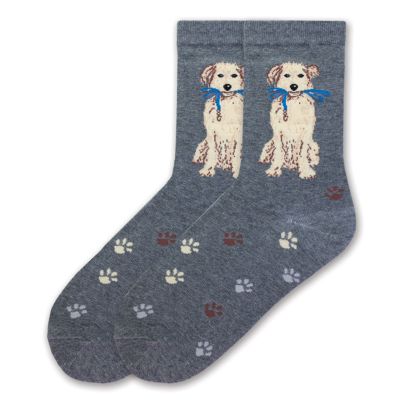 K. Bell Socks Women's Lover's Fun & Cute Novelty Crew Socks, Dog Walk (Charcoal), Shoe Size: 4-10