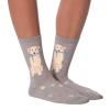 K. Bell Socks Women's Lover's Fun & Cute Novelty Crew Socks, Dog Walk (Charcoal), Shoe Size: 4-10 view 2