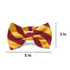tiemart Striped Bow Tie (Crimson Red and Golden Yellow) view 2