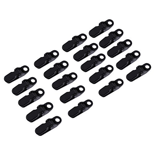 20x/40x Camping Awning Canopy Clamp Kit Heavy Duty Tarp Clips Set Car Boat Cover Emergency Tent Snap Tighten, Black (20 Pack)