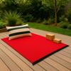 Open Road Goods Handmade Solid Color Yoga Blanket - Thick Mexican Blanket or Throw - Made for Yoga! (Red Blanket) view 3