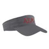 Alpha Sigma Alpha ASA Greek Letter Visor Charcoal w/Red Thread Color view 1
