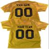 Custom Football Jersey for Men You Design Online in Adult Medium in Gold view 1