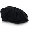 Walrus Hats Cap Black Wool Blend 8 Panel Newsboy Classic Vintage Style with Quilted Lining, Double Snap Brim & Grosgrain Sweatband  Stylish 1920s Inspired Design view 2