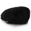 Walrus Hats Cap Black Wool Blend 8 Panel Newsboy Classic Vintage Style with Quilted Lining, Double Snap Brim & Grosgrain Sweatband  Stylish 1920s Inspired Design view 4