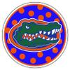 Craftique University of Florida Decals (Blue Polkadots (Gator) (4 in), 4 in) view 1