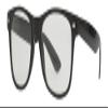Gravity Shades Horn-Rimmed Clear Sunglasses, Black view 1