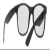 Gravity Shades Horn-Rimmed Clear Sunglasses, Black view 2
