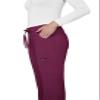 KOI Lite Peace Women's 6-Pocket Stretch Scrub Pants Wine X-Small view 4