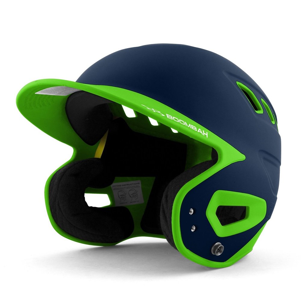 Boombah DEFCON Batting Helmet Navy/Lime Green - Size Junior 6 1/4" - 7"