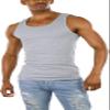 ToBeInStyle Men's Single A-Shirt Tank Top Undershirt- Grey - 5XL view 1