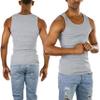 ToBeInStyle Men's Single A-Shirt Tank Top Undershirt- Grey - 5XL view 2
