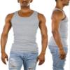 ToBeInStyle Men's Single A-Shirt Tank Top Undershirt- Grey - 5XL view 3