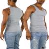 ToBeInStyle Men's Single A-Shirt Tank Top Undershirt- Grey - 5XL view 4