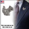 Squirrel Pin, Pewter, 1 Inches, 100% Handmade in the USA, Brown, Gray, Alpine, Douglas, Tree, Ground, Realistic, Metal, Lapel, Hat, Brooch, Gift, Jewlery, Over 3100 Unique Designs view 4