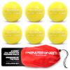 PowerNet 3.2" 6 Pack Weighted Training Balls for Hitting Batting, Build Strength & Muscle, Improve Technique, Training Equipment for Throwing, Softball Size (12 oz - Yellow) view 1