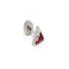 Color CZ Triangle Piercing (RED WHITE) view 1