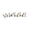Color CZ Triangle Piercing (RED WHITE) view 2
