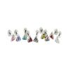 Color CZ Triangle Piercing (RED WHITE) view 3