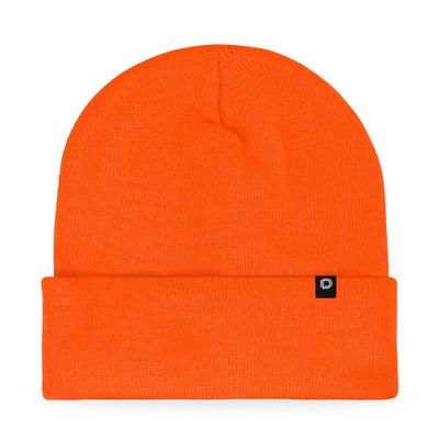 DALIX Cuff Beanie Cap 12" in Neon Orange