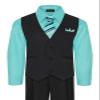Rafael Boy's 5-Piece Vest and Pant Set -Hawaiian Blue 2T view 1