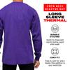 Access Men's Heavyweight Long Sleeve Thermal Crew Neck Top Purple Small view 2
