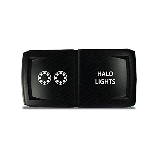 CH4X4 Rocker Switch V2 Halo Lights Symbol - Horizontal - Blue Led