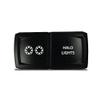 CH4X4 Rocker Switch V2 Halo Lights Symbol - Horizontal - Blue Led view 1