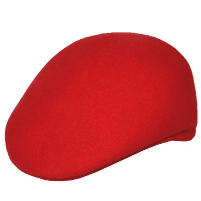 100% Wool Felt Ascot Ivy Style Hat (L, RED)