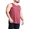 VICTORIOUS Solid Color Long Length Curved Hem Tank Top TT47 - Burgundy - Small - G14B view 3